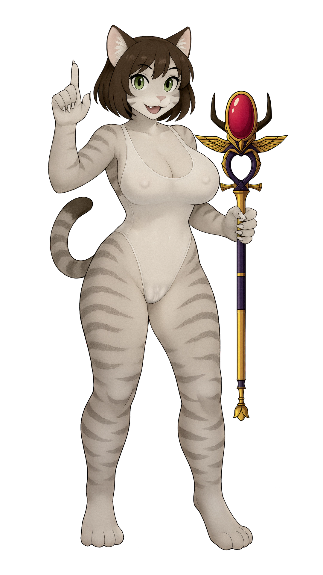 Bustycat Character Design, front