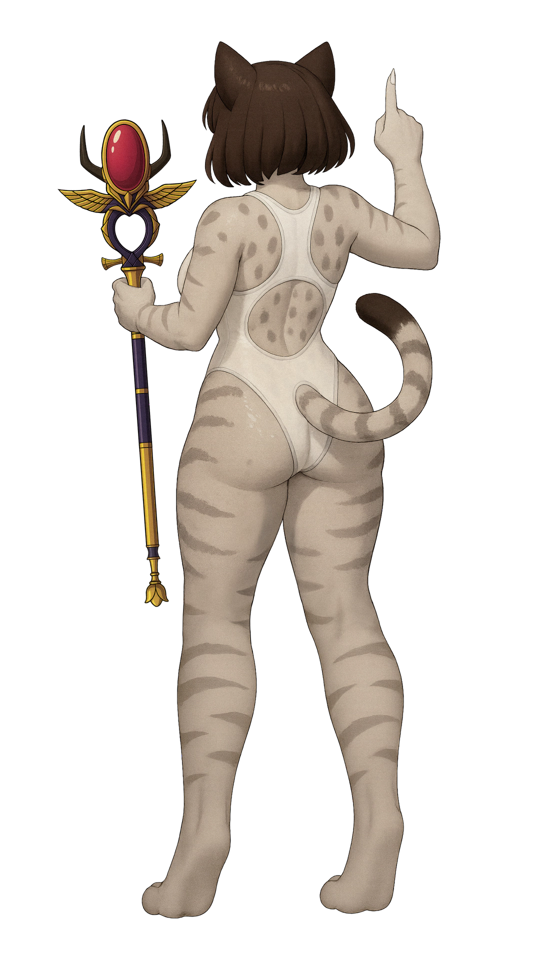 Bustycat Character Design, rear